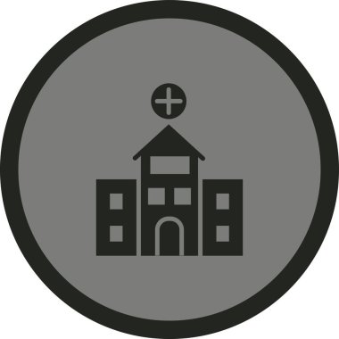 Hıristiyan kilise ikonu. vektör illüstrasyonu