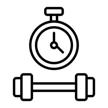 Stopwatch Simge Vektörü Çizim Çizimi