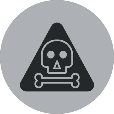 Kafatası. Web simgesi basit illüstrasyon