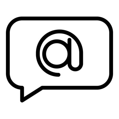 Sohbet balonu simgesi. Web için sohbet balonu vektör simgesinin basit çizimi