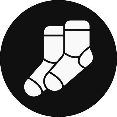 Çorap simgesi, vektör illüstrasyonu