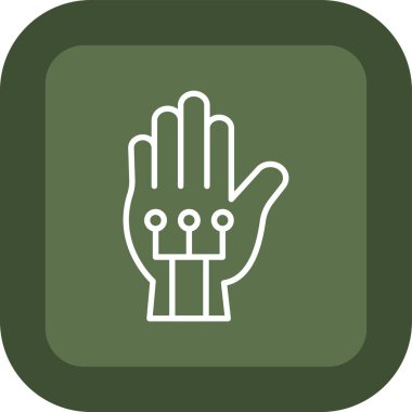 Avuç içi vektör simgesi modern basit illüstrasyon