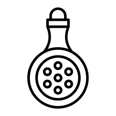 Beyaz arka planda izole edilmiş bowling topu ikonu tasviri. Web için vektör simgesi