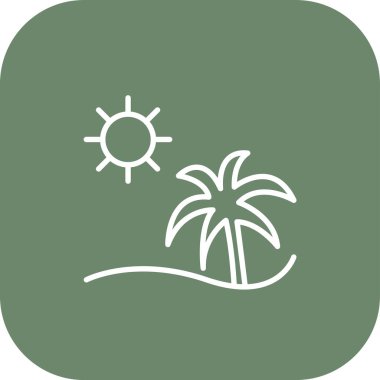 palmiye ağaçları simge vektör çizim