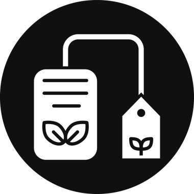 Torba simgesi olan bir bitkinin vektör çizimi