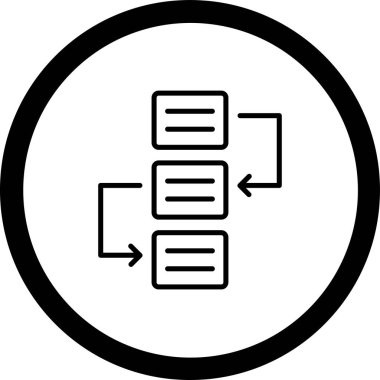 Ağ vektör satırı simgesi