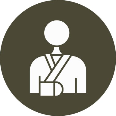 Sırt çantası simgesi olan bir adamın vektör çizimi