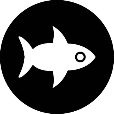 Balık. Web simgesi basit illüstrasyon