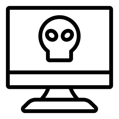 Bilgisayar. Web simgesi basit illüstrasyon