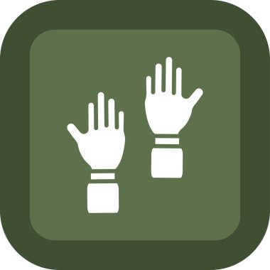 Bir el simgesinin vektör illüstrasyonu