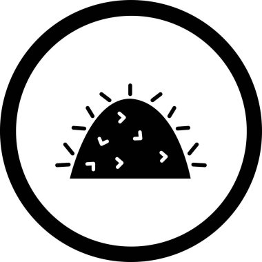 Güneş modern simgesinin vektör illüstrasyonu