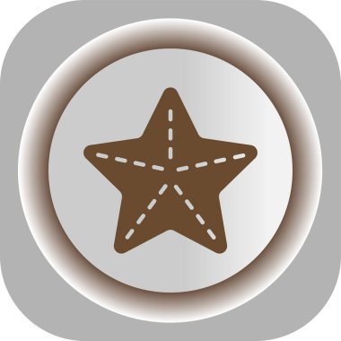 Pusula simgesinin yıldızı. Beyaz arkaplanda internet düğmesi