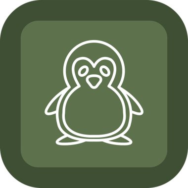 vektör şirin penguen simgesi