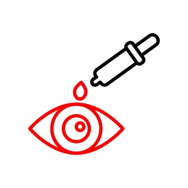 göz damlası simgesi vektör çizimi çizimi