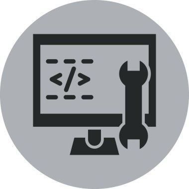 İngiliz anahtarı ve anahtar vektör illüstrasyon tasarımlı dizüstü bilgisayar