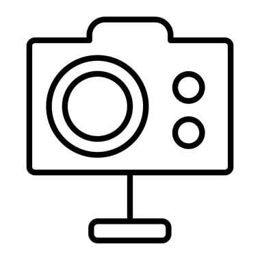 Kamera. Web simgesi basit illüstrasyon