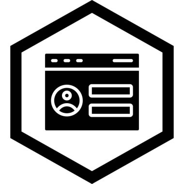 tarayıcı simgesi, vektör illüstrasyonu