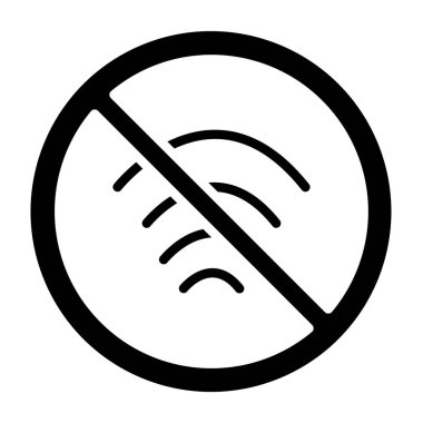 Sinyal kablosuz ağ simgesi ana hat biçiminde