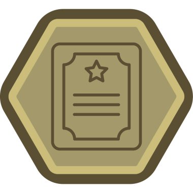 Madalya ikon vektör illüstrasyonu