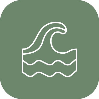 güzel su dalgası vektör simgesi