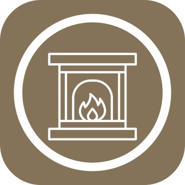 Ateş simgesi, vektör çizimi