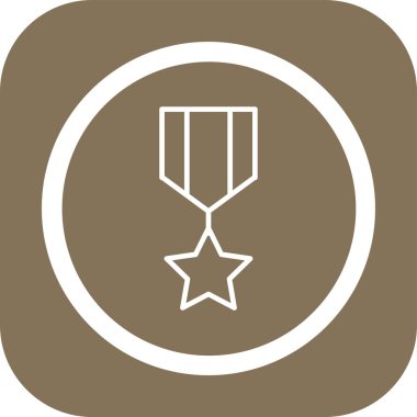 Ödül rozeti ikonu. Vektör biçimi gri ve gri renktir, düz yuvarlak kare düğme, beyaz arkaplan