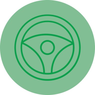 Araba direksiyon simgesi. vektör çizim