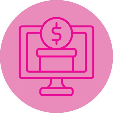 Bilgisayar. Web simgesi vektör illüstrasyonu