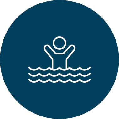 Yüzme simgesinin vektör illüstrasyonu
