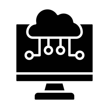 bulut hesaplama vektörü simgesi