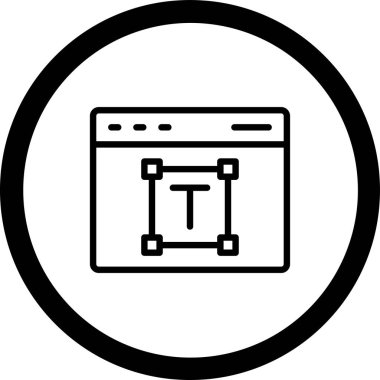 tarayıcı simgesi vektör illüstrasyonu