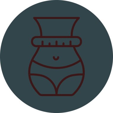 Kadın iç çamaşırı ikonu. vektör illüstrasyonu