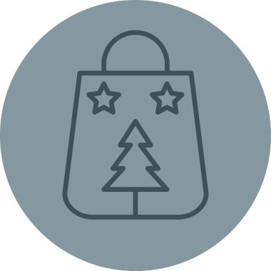 Yılbaşı ağacı simgesinin vektör illüstrasyonu