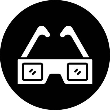 Bir gözlük simgesinin vektör illüstrasyonu