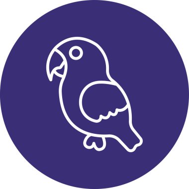 Papağan. Web simgesi vektör illüstrasyonu