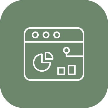 Tarayıcı penceresi simgesi yumuşak mavi arkaplanda izole edilmiş modada düz stil