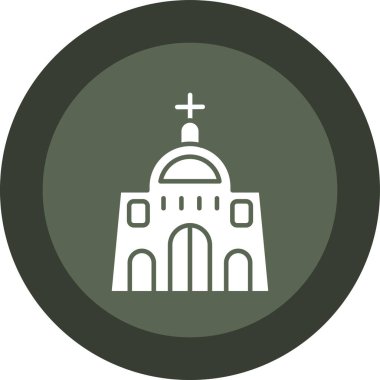 Düz stil, vektör, gündüz ve diğer katolik kilise simgesi