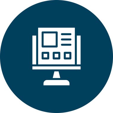 Dizüstü bilgisayar simgesi vektör çizimi