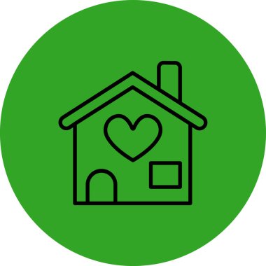 Kalp ikonu vektör illüstrasyonu