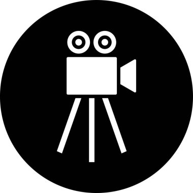 Video kamera simgesi. Basit resimleme