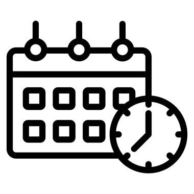 Takvim simgesi. vektör illüstrasyonu