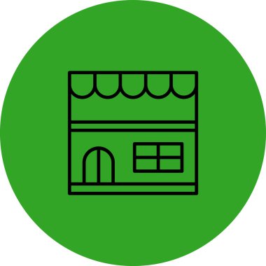 Bir ev simgesinin vektör illüstrasyonu