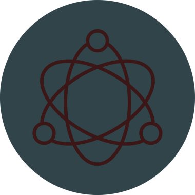 Moda biçimi izole edilmiş arkaplanda atom simgesi