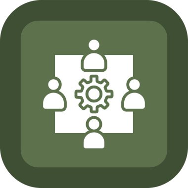 Çemberdeki insanların vektör simgesi