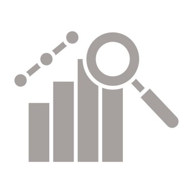 grafik grafiği büyüteçle, finansal büyümenin simgesi