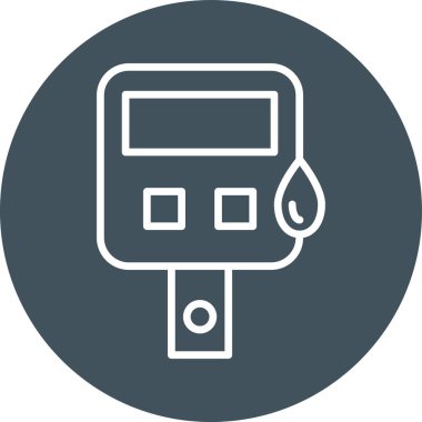 Bir benzin istasyonu simgesinin vektör illüstrasyonu