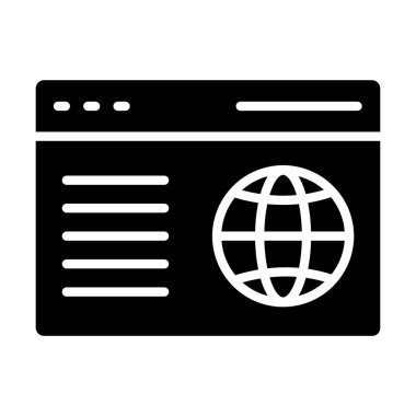 Web tarayıcı vektör simgesi