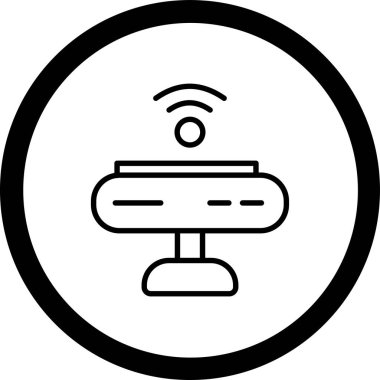 uydu simgesi vektör illüstrasyonu