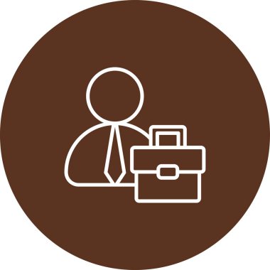 İş adamı simgesinin vektör illüstrasyonu