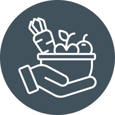 Gıda simgesinin vektör illüstrasyonu